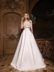 Свадебное платье Marcus. Силуэт А-силуэт. Цвет Белый / Молочный. Вид 1