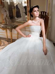 Свадебное платье Магдолена. Силуэт Пышное, А-силуэт. Цвет Белый / Молочный. Вид 1