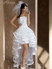 Свадебное платье Нелли. Силуэт А-силуэт. Цвет Белый / Молочный. Вид 1