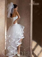 Свадебное платье Нелли. Силуэт А-силуэт. Цвет Белый / Молочный. Вид 2