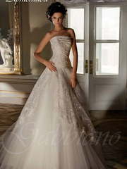 Свадебное платье Артемида. Силуэт А-силуэт. Цвет Айвори / Капучино. Вид 1