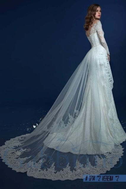 Свадебное платье Верене 2. Силуэт Рыбка, А-силуэт. Цвет Белый / Молочный. Вид 2
