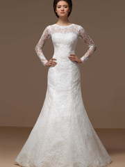 Свадебное платье Беатрис. Силуэт А-силуэт, Рыбка. Цвет Белый / Молочный. Вид 1