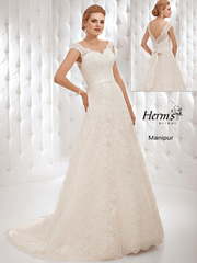 Свадебное платье Manipur. Силуэт А-силуэт. Цвет Белый / Молочный, Айвори / Капучино. Вид 1