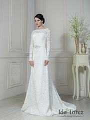 Свадебное платье Gizel. Силуэт А-силуэт, Прямое. Цвет Белый / Молочный. Вид 1