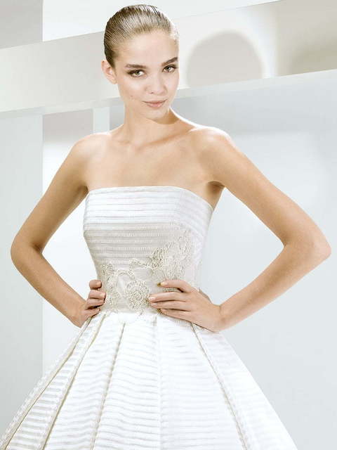 Свадебное платье 5000. Силуэт Пышное, А-силуэт. Цвет Белый / Молочный. Вид 3