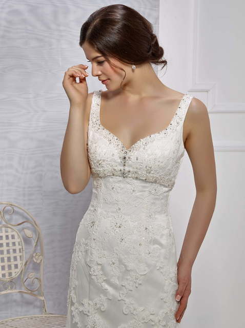 Свадебное платье 70371. Силуэт А-силуэт. Цвет Айвори / Капучино, Белый / Молочный. Вид 3