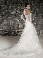 Свадебное платье 70237. Силуэт А-силуэт. Цвет Белый / Молочный. Вид 2