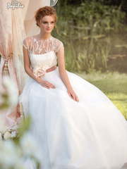 Свадебное платье Дэнила. Силуэт Пышное, А-силуэт. Цвет Белый / Молочный. Вид 1