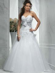 Свадебное платье Mirel. Силуэт А-силуэт. Цвет Белый / Молочный. Вид 1