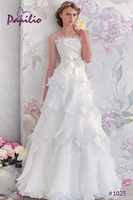 Свадебное платье Андромеда. Силуэт А-силуэт. Цвет Белый / Молочный. Вид 1