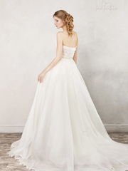 Свадебное платье Анжелика. Силуэт А-силуэт. Цвет Белый / Молочный, Айвори / Капучино. Вид 2