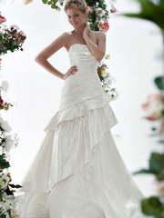 Свадебное платье Ванильный Лед. Силуэт А-силуэт. Цвет Белый / Молочный. Вид 1