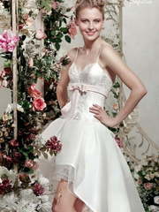 Свадебное платье Дольче Вита. Силуэт А-силуэт. Цвет Белый / Молочный. Вид 1