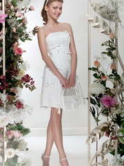 Свадебное платье Манго. Силуэт А-силуэт. Цвет Белый / Молочный. Вид 1