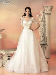 Свадебное платье Медея. Силуэт А-силуэт. Цвет Белый / Молочный, Айвори / Капучино. Вид 1