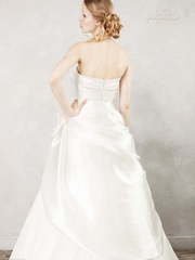 Свадебное платье Мерилин. Силуэт А-силуэт. Цвет Белый / Молочный, Айвори / Капучино. Вид 1