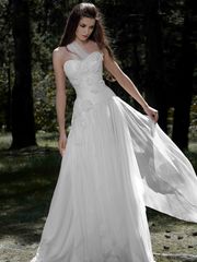 Свадебное платье Нежный Порыв. Силуэт А-силуэт, Прямое. Цвет Белый / Молочный. Вид 1