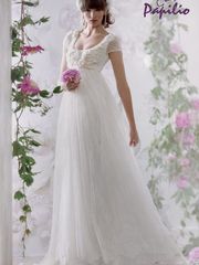 Свадебное платье Нимфея. Силуэт А-силуэт. Цвет Белый / Молочный. Вид 1