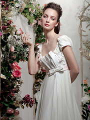 Свадебное платье Розовый Коктейль. Силуэт А-силуэт, Прямое. Цвет Белый / Молочный. Вид 2