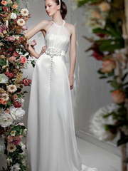 Свадебное платье Сияющая Орхидея. Силуэт А-силуэт, Прямое. Цвет Белый / Молочный. Вид 1