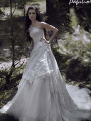 Свадебное платье Утренний Туман. Силуэт Пышное, А-силуэт. Цвет Белый / Молочный. Вид 1