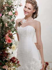 Свадебное платье Цветочный Иней. Силуэт А-силуэт. Цвет Белый / Молочный. Вид 2