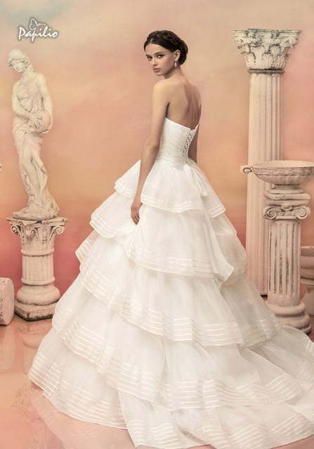 Свадебное платье Эвридика. Силуэт А-силуэт. Цвет Белый / Молочный. Вид 2