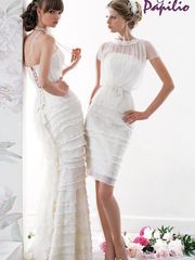 Свадебное платье Эгера. Силуэт А-силуэт, Прямое. Цвет Белый / Молочный. Вид 1