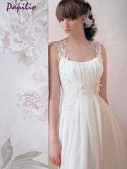 Свадебное платье Эгина. Силуэт А-силуэт, Прямое. Цвет Белый / Молочный. Вид 1