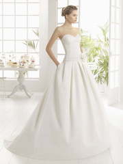 Свадебное платье Milan. Силуэт А-силуэт. Цвет Белый / Молочный. Вид 1