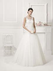 Свадебное платье Felipa. Силуэт А-силуэт. Цвет Белый / Молочный. Вид 1