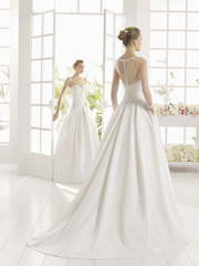 Свадебное платье Micaela. Силуэт А-силуэт. Цвет Белый / Молочный. Вид 2