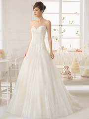 Свадебное платье Austin. Силуэт А-силуэт. Цвет Белый / Молочный, Айвори / Капучино. Вид 1