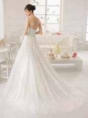 Свадебное платье Austin. Силуэт А-силуэт. Цвет Белый / Молочный, Айвори / Капучино. Вид 2