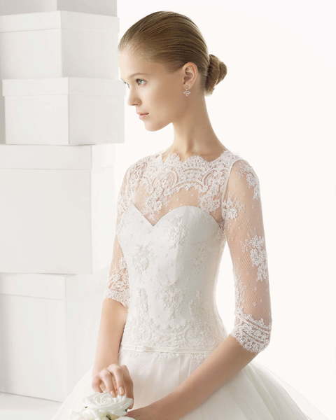 Свадебное платье Cazorla. Силуэт Пышное, А-силуэт. Цвет Белый / Молочный. Вид 3