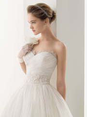 Свадебное платье Mabel. Силуэт А-силуэт. Цвет Белый / Молочный. Вид 2