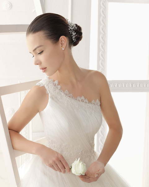 Свадебное платье Obsesion. Силуэт А-силуэт. Цвет Айвори / Капучино, Белый / Молочный. Вид 2