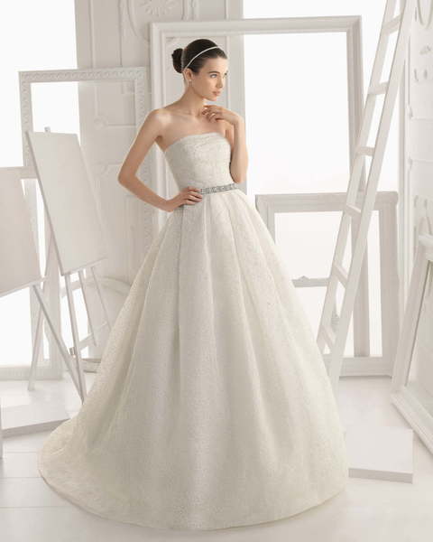 Свадебное платье Original. Силуэт Пышное, А-силуэт. Цвет Айвори / Капучино, Белый / Молочный. Вид 2