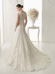 Свадебное платье Oslo. Силуэт А-силуэт. Цвет Белый / Молочный, Айвори / Капучино. Вид 2