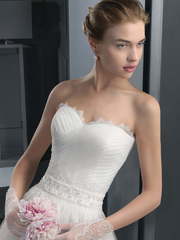 Свадебное платье Reina. Силуэт Пышное, А-силуэт. Цвет Белый / Молочный. Вид 2