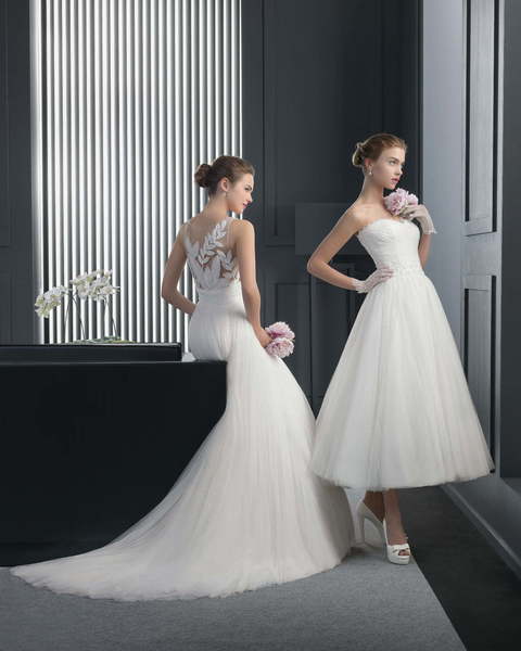 Свадебное платье Reina. Силуэт Пышное, А-силуэт. Цвет Белый / Молочный. Вид 3