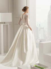 Свадебное платье Segovia. Силуэт Пышное, А-силуэт. Цвет Белый / Молочный, Айвори / Капучино. Вид 2