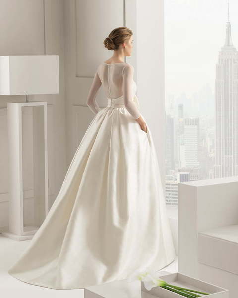 Свадебное платье Segovia. Силуэт Пышное, А-силуэт. Цвет Айвори / Капучино, Белый / Молочный. Вид 2