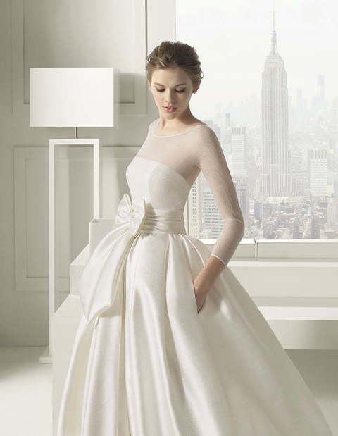 Свадебное платье Segovia. Силуэт Пышное, А-силуэт. Цвет Айвори / Капучино, Белый / Молочный. Вид 3