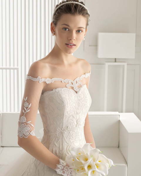 Свадебное платье Sibyl. Силуэт Пышное, А-силуэт. Цвет Айвори / Капучино, Белый / Молочный. Вид 3