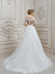Свадебное платье 1733. Силуэт Пышное, А-силуэт. Цвет Белый / Молочный. Вид 2