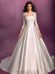 Свадебное платье Грейси. Силуэт А-силуэт. Цвет Белый / Молочный. Вид 1