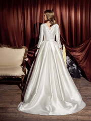 Свадебное платье Мэй. Силуэт А-силуэт. Цвет Белый / Молочный, Айвори / Капучино. Вид 2