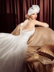 Свадебное платье Мариана. Силуэт Пышное, А-силуэт. Цвет Белый / Молочный. Вид 2